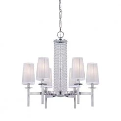 Candence 6-Light Chrome Interior Incandescent Chandelier by Designers Fountain