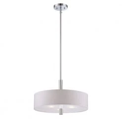Cordova 3-Light Chrome Interior Incandescent Pendant by Designers Fountain