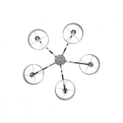 Evi 5-Light Chrome Chandelier with White Linen Clear Faceted Crystal Shade by Designers Fountain -Designers Fountain Shop chrome designers fountain chandeliers 89985 ch 44 1000