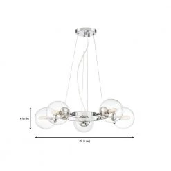 Welton 5-Light Chrome Chandelier with Clear Glass Shade by Designers Fountain -Designers Fountain Shop chrome designers fountain chandeliers 92085 ch 66 1000