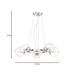 Welton 5-Light Chrome Chandelier with Clear Glass Shade by Designers Fountain -Designers Fountain Shop chrome designers fountain chandeliers 92085 ch a0 1000