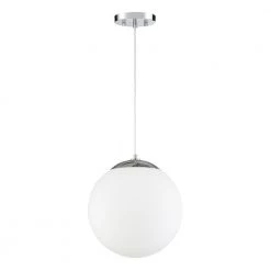 Kelvin 1-Light Chrome Interior Pendant with Etched Opal Glass Shade by Designers Fountain 21 Kelvin 1-Light Chrome Interior Pendant with Etched Opal Glass Shade by Designers Fountain -Designers Fountain Shop chrome designers fountain chandeliers 95232 ch 31 1000