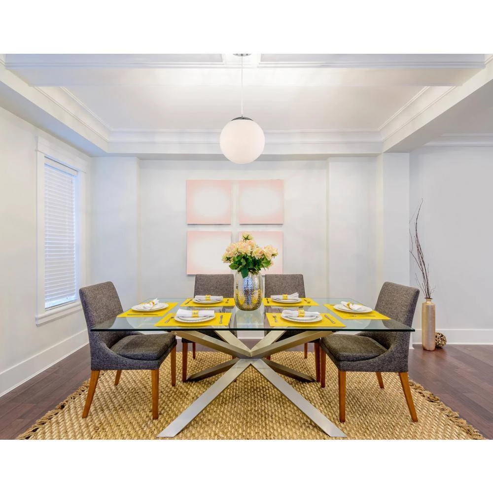 Kelvin 1-Light Chrome Interior Pendant with Etched Opal Glass Shade by Designers Fountain 4 Kelvin 1-Light Chrome Interior Pendant with Etched Opal Glass Shade by Designers Fountain - Image 2