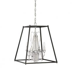 Maisie 4-Light Chrome Hall and Foyer Pendant by Designers Fountain