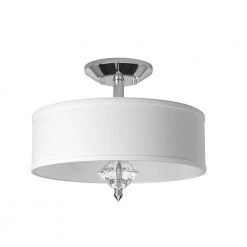 15.75 in. Palatial 3-Light Chrome Interior Incandescent Ceiling Light Semi Flush Mount by Designers Fountain -Designers Fountain Shop chrome designers fountain flush mount lights 84211 ch 1f 1000