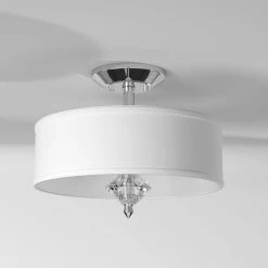 15.75 in. Palatial 3-Light Chrome Interior Incandescent Ceiling Light Semi Flush Mount by Designers Fountain -Designers Fountain Shop chrome designers fountain flush mount lights 84211 ch c3 1000