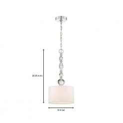 Evi 1-Light Chrome Mini-Pendant by Designers Fountain -Designers Fountain Shop chrome designers fountain pendant lights 89930 ch 1d 1000