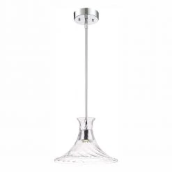 Mila 11-Watt Chrome Integrated LED Mini Pendant by Designers Fountain