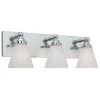 21.75 in. Hudson 3-Light Chrome Transitional Bathroom Vanity Light with White Opal Glass Shades by Designers Fountain -Designers Fountain Shop chrome designers fountain vanity lighting 6493 ch 64 1000