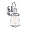 5.25 in. Taylor 1-Light Chrome Industrial Wall Mount Sconce Light with Clear Glass Shade by Designers Fountain -Designers Fountain Shop chrome designers fountain vanity lighting 69501 ch 64 1000