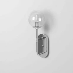 6 in. Welton 1-Light Chrome Retro Modern Wall Mount Sconce Light by Designers Fountain -Designers Fountain Shop chrome designers fountain vanity lighting 92001 ch 77 1000