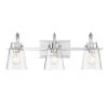 24 in. Inwood 3-Light Chrome Modern Bathroom Vanity Light with Clear Glass Shades by Designers Fountain -Designers Fountain Shop chrome designers fountain vanity lighting d214m 3b ch 64 1000
