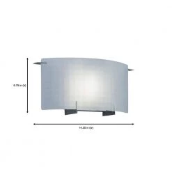 14.25 in. Moderne 1-Light Chrome Contemporary Wall Mount Sconce Light with Frosted Glass Shade by Designers Fountain -Designers Fountain Shop chrome designers fountain wall sconces 6040 ch 1d 1000