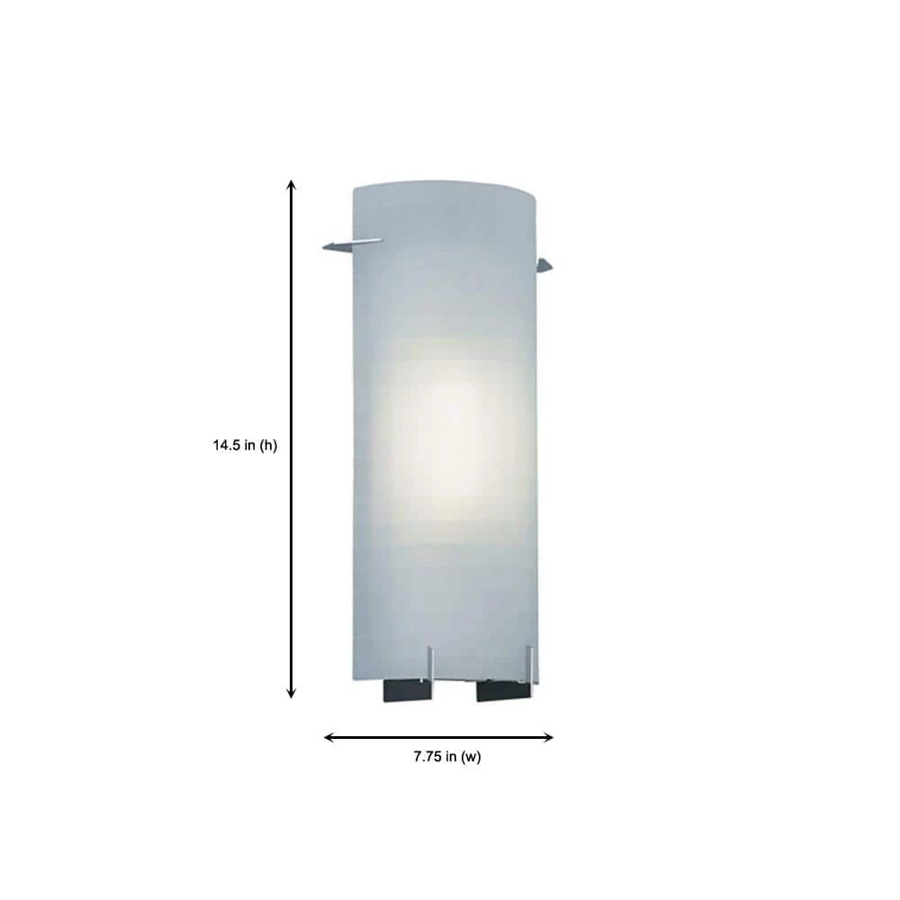 7.75 in. Moderne 1-Light Chrome Contemporary Wall Mount Sconce Light with Frosted Glass Shade by Designers Fountain 7 7.75 in. Moderne 1-Light Chrome Contemporary Wall Mount Sconce Light with Frosted Glass Shade by Designers Fountain - Image 5