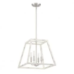 Rhode 4-Light Coastal Weathered White Interior Pendant by Designers Fountain -Designers Fountain Shop coastal weathered white designers fountain chandeliers 94954 cww 40 1000