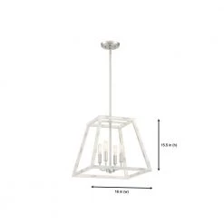 Rhode 4-Light Coastal Weathered White Interior Pendant by Designers Fountain -Designers Fountain Shop coastal weathered white designers fountain chandeliers 94954 cww 66 1000