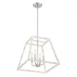 Rhode 4-Light Coastal Weathered White Interior Pendant by Designers Fountain -Designers Fountain Shop coastal weathered white designers fountain chandeliers 94954 cww a0 1000