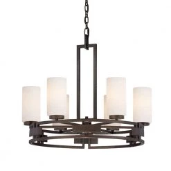 Del Ray 6-Light Flemish Bronze Interior Incandescent Chandelier by Designers Fountain