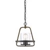 Ryder 1-Light Forged Black Interior Mini Pendant with Clear Glass Shade by Designers Fountain -Designers Fountain Shop forged black designers fountain chandeliers 93530 fb 64 1000