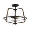 16.5 in. Ryder 2-Light Forged Black Interior Ceiling Light Semi Flush Mount with Clear Glass Shade by Designers Fountain -Designers Fountain Shop forged black designers fountain flush mount lights 93511 fb 64 1000