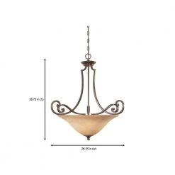 Mendocino 3-Light Forged Sienna Hanging Pendant by Designers Fountain -Designers Fountain Shop forged sienna designers fountain chandeliers 81831 fsn 1d 1000