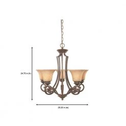 Mendocino 5-Light Forged Sienna Hanging Chandelier by Designers Fountain -Designers Fountain Shop forged sienna designers fountain chandeliers 81885 fsn 66 1000