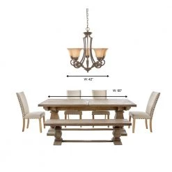 Mendocino 5-Light Forged Sienna Hanging Chandelier by Designers Fountain -Designers Fountain Shop forged sienna designers fountain chandeliers 81885 fsn a0 1000