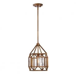Athina 1-Light Gilded Bronze Mini Pendant by Designers Fountain