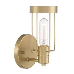 Tafo 9.5 in. 1-Light Golden Mist Wall Sconce by Designers Fountain