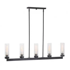 Braden 42.5 in. 5-Light Iron Graphite Island Pendant Light by Designers Fountain -Designers Fountain Shop iron graphite designers fountain chandeliers 95038 ig 44 1000