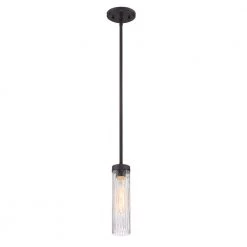 Braden 2.75 in. 1-Light Iron Graphite Mini Pendant by Designers Fountain
