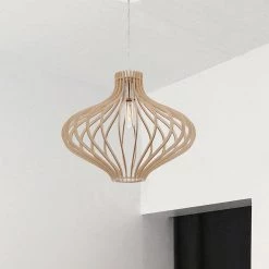 Sanaa 1-Light Kula Wood Hanging Pendant by Designers Fountain -Designers Fountain Shop kula wood style designers fountain chandeliers 3548 317 1d 1000
