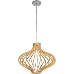 Sanaa 1-Light Kula Wood Hanging Pendant by Designers Fountain -Designers Fountain Shop kula wood style designers fountain chandeliers 3548 317 40 1000