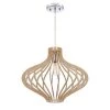 Sanaa 1-Light Kula Wood Hanging Pendant by Designers Fountain -Designers Fountain Shop kula wood style designers fountain chandeliers 3548 317 64 1000