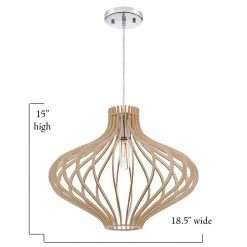 Sanaa 1-Light Kula Wood Hanging Pendant by Designers Fountain -Designers Fountain Shop kula wood style designers fountain chandeliers 3548 317 66 1000