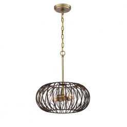 Kala 3-Light Makamae Hanging Pendant by Designers Fountain