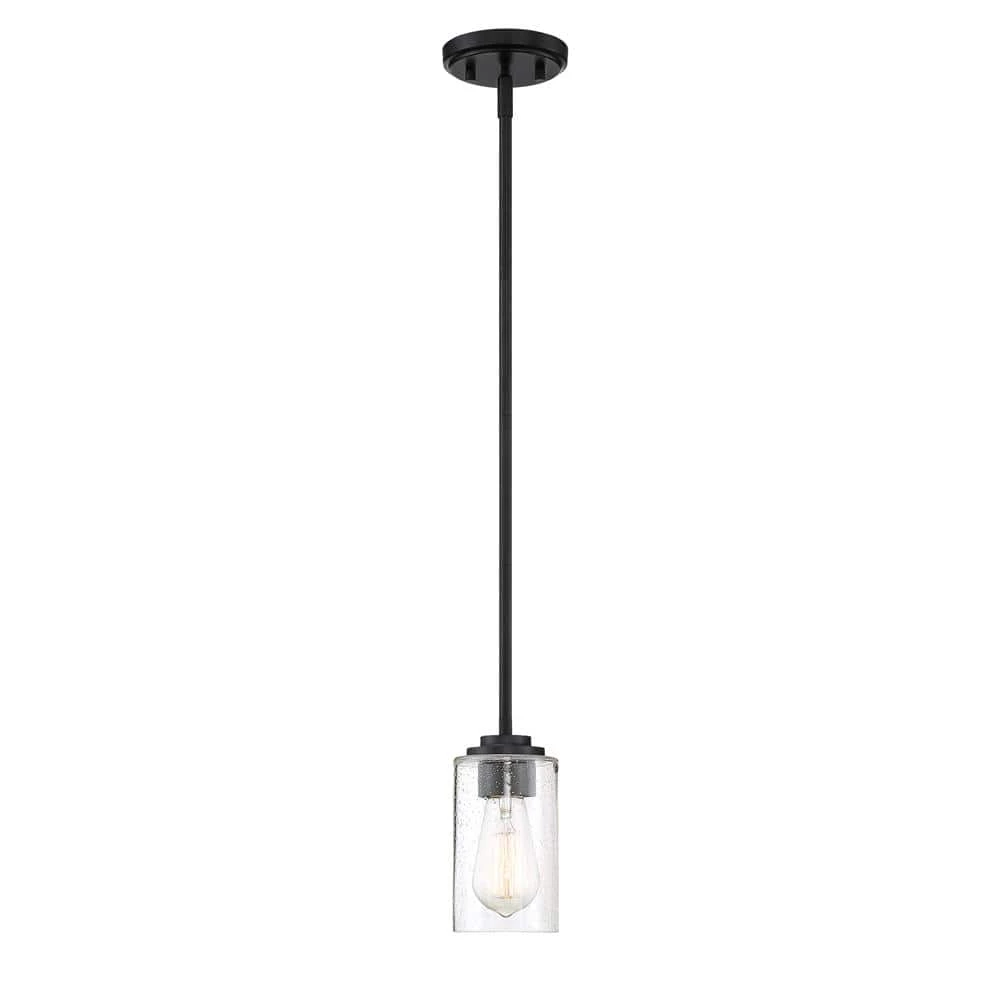 Logan 1-Light Matte Black Mini Pendant by Designers Fountain 3 Logan 1-Light Matte Black Mini Pendant by Designers Fountain