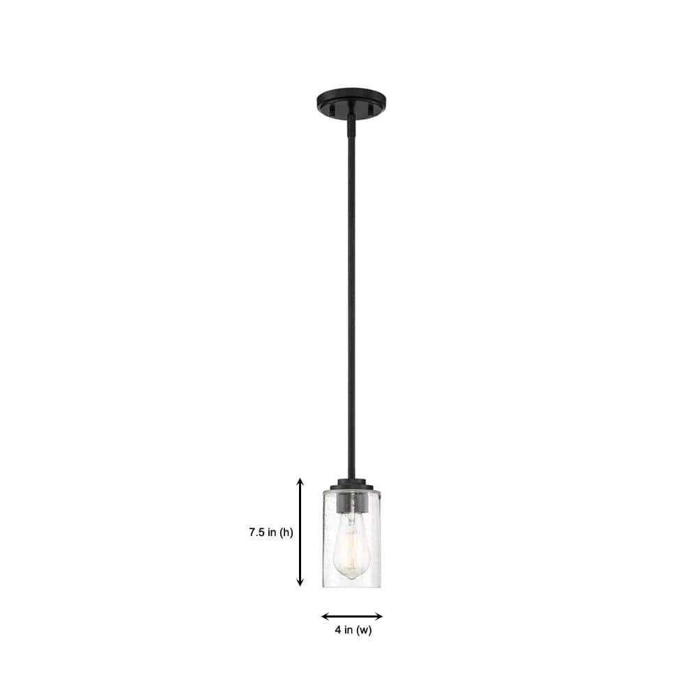 Logan 1-Light Matte Black Mini Pendant by Designers Fountain 6 Logan 1-Light Matte Black Mini Pendant by Designers Fountain - Image 4