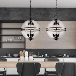Hollywood Hills 6-Light Matte Black Pendant by Designers Fountain -Designers Fountain Shop matte black designers fountain chandeliers d209m 18p mb a0 1000