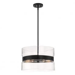 Midnight LA 6-Light Matte Black Pendant by Designers Fountain