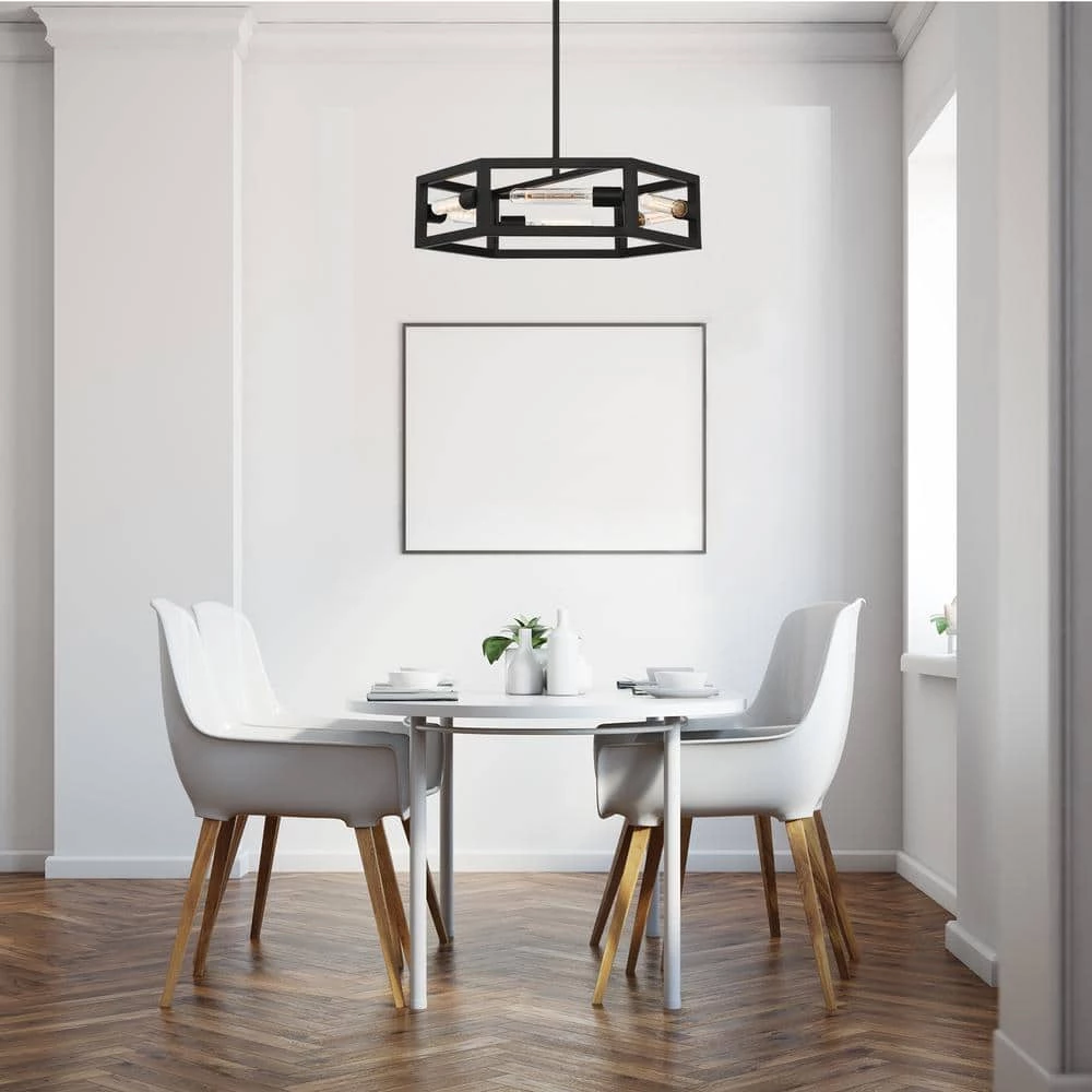 Urban Oasis 6-Light Matte Black Chandelier by Designers Fountain 6 Urban Oasis 6-Light Matte Black Chandelier by Designers Fountain - Image 4