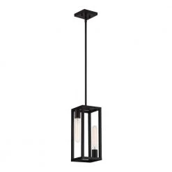 Urban Oasis 2-Light Matte Black Pendant by Designers Fountain