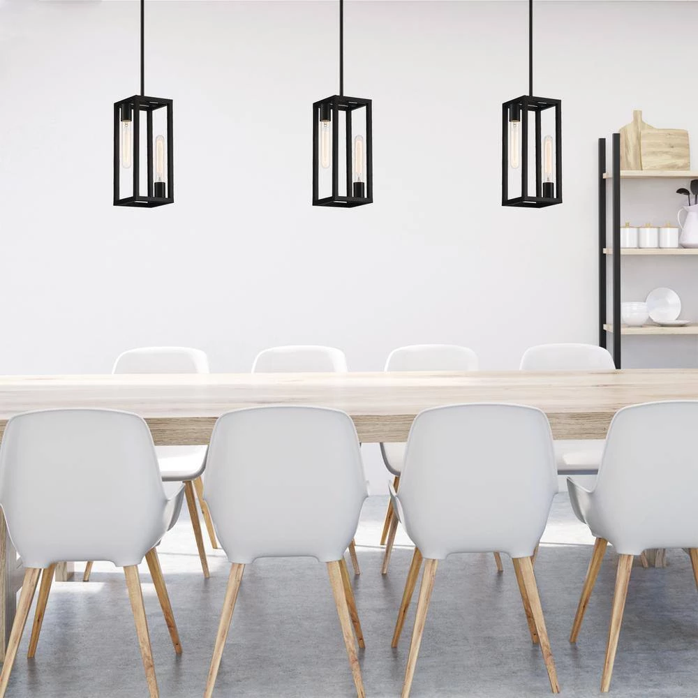 Urban Oasis 2-Light Matte Black Pendant by Designers Fountain 4 Urban Oasis 2-Light Matte Black Pendant by Designers Fountain - Image 2