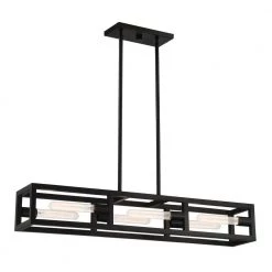 Urban Oasis 6-Light Matte Black Island Pendant by Designers Fountain