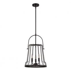 Alba 3-Light Matte Black Pendant by Designers Fountain