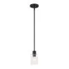 Cedar Lane 1-Light Matte Black Pendant by Designers Fountain