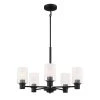 Cedar Lane 5-Light Matte Black Chandelier with Clear Etched Glass Shades by Designers Fountain -Designers Fountain Shop matte black designers fountain chandeliers d236m 5ch mb 64 1000