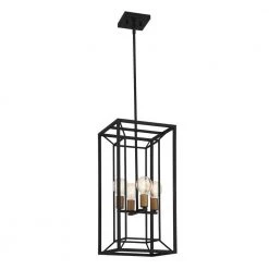 Within 4-Light Matte Black Pendant by Designers Fountain