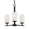 Carmine 3-Light Matte Black Chandelier with Etched Glass Shades by Designers Fountain 2 Carmine 3-Light Matte Black Chandelier with Etched Glass Shades by Designers Fountain -Designers Fountain Shop matte black designers fountain chandeliers d239m 3ch mb 64 1000