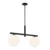 Crown Heights 2-Lights Matte Black Island Pendant by Designers Fountain